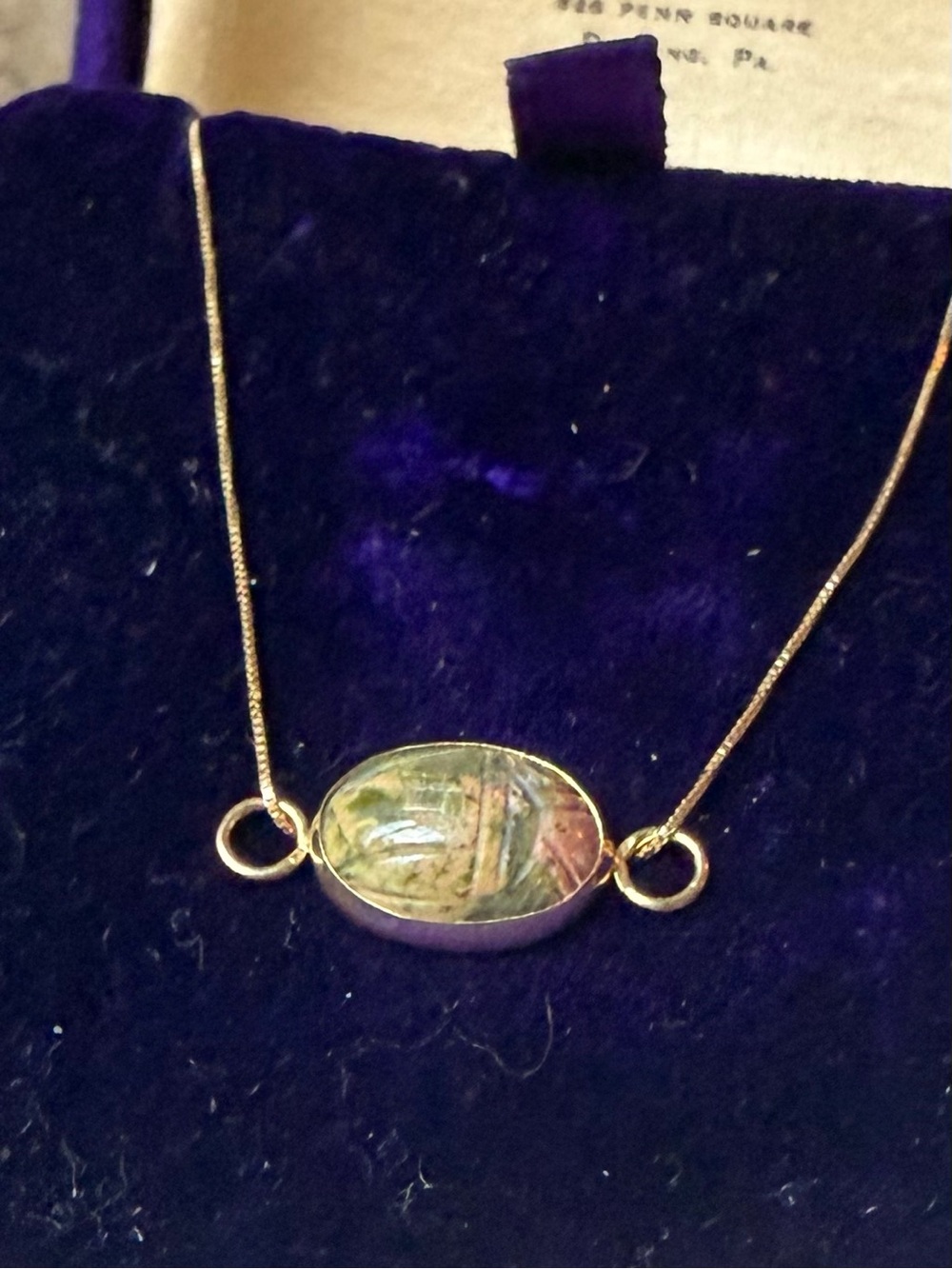 14k Scarab Pendant Necklace